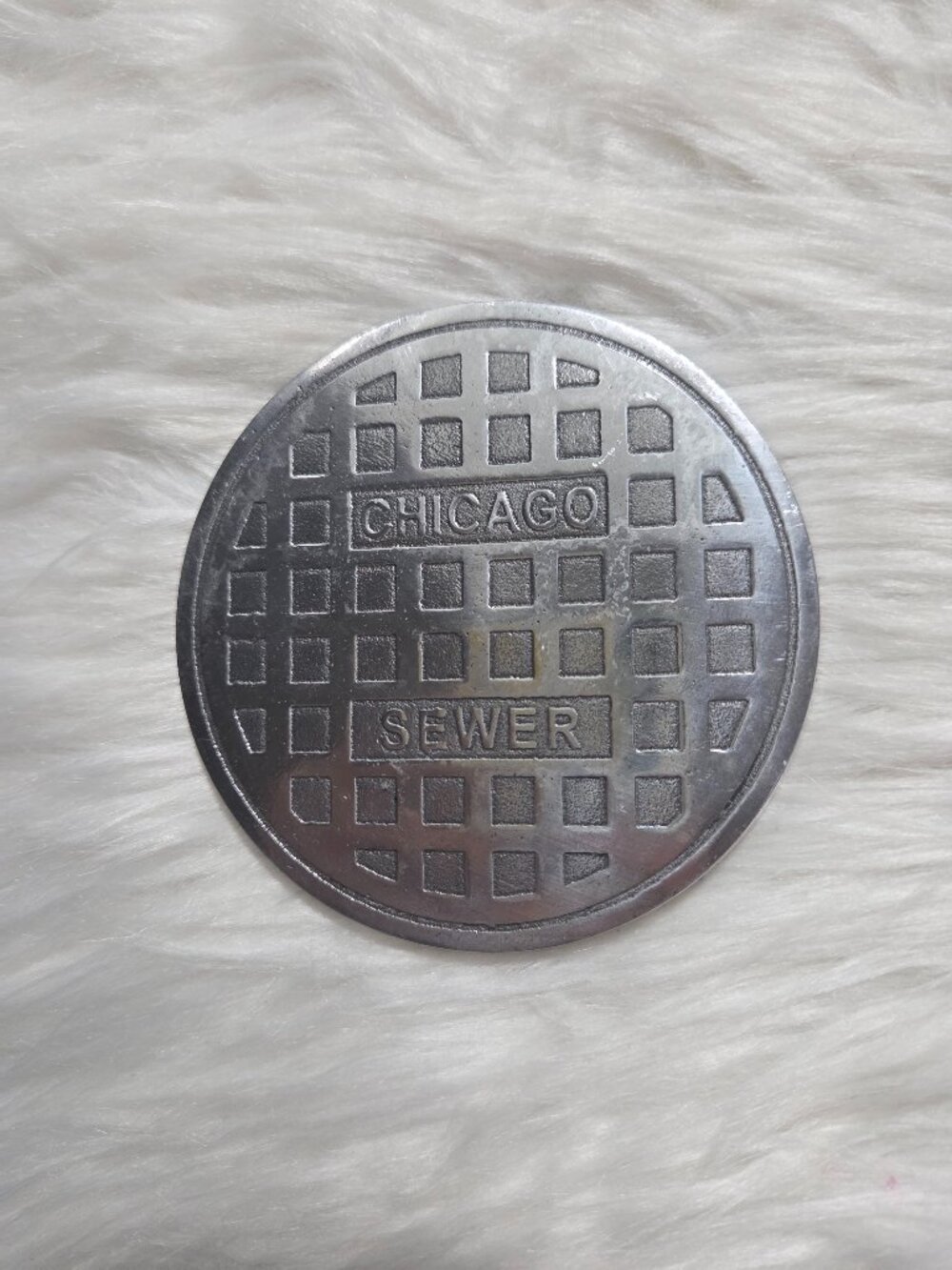 Godinger "Chicago Sewer" Manhole Cover Design Coaster